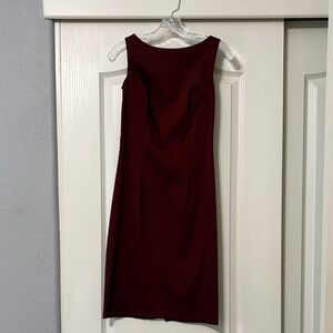 Necessary Objects Strapless Burgundy Dress